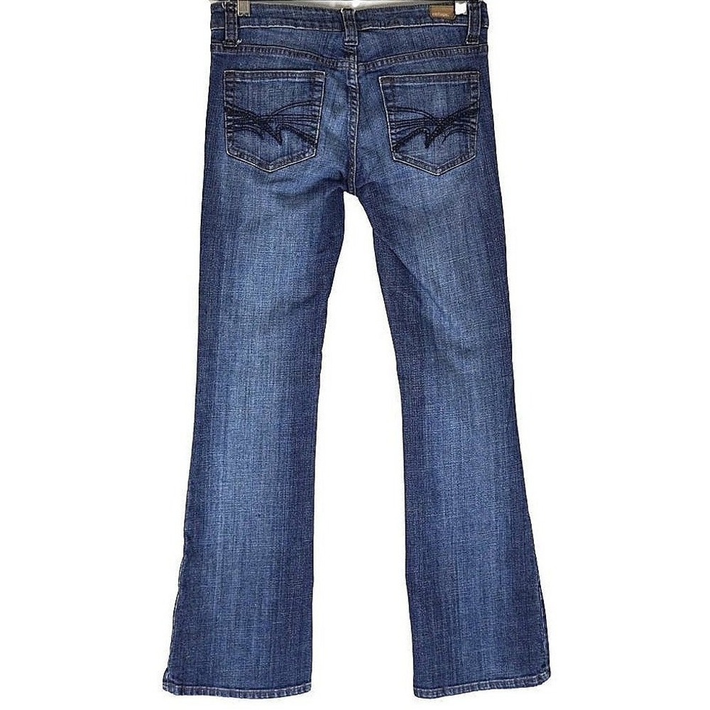 Refuge Bootcut‎ Jeans Women 9R Dark Wash Blue Embroidered Stretch Denim Y2K